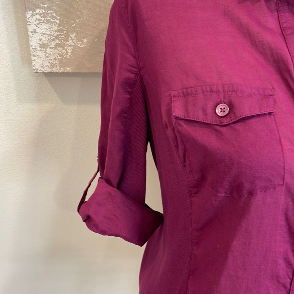 Ann Taylor Fuschia Button Down - Picture 3 of 9
